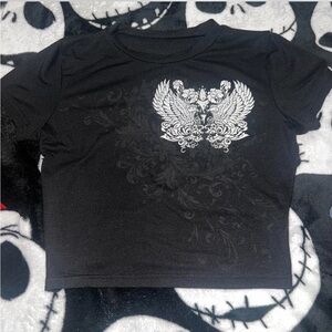 Black Graphic Baby Tee